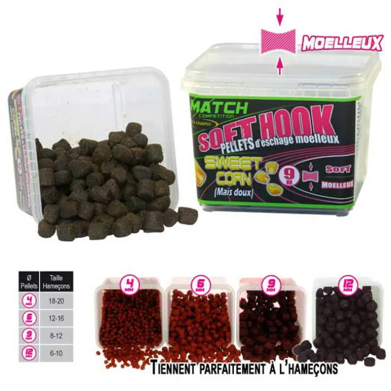 Pellets d'eschage coup fun fishing soft hook pellets sweet corn 120g