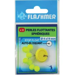 Perles flottantes sphériques flashmer stop float 10mm