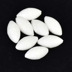 Perles ovales flottantes Sunset blanches (x20)