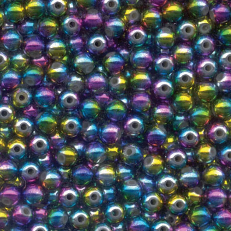 Perles rondes arc en ciel flashmer