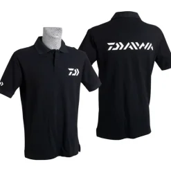 Polo daiwa noir manches courtes