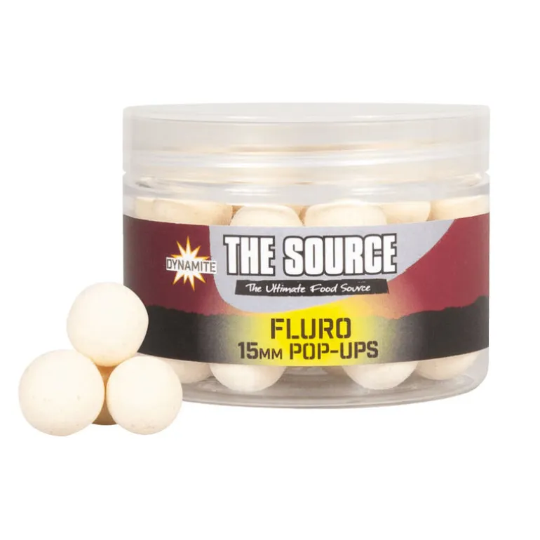 Pop-Up Dynamite Baits The Source White Fluro