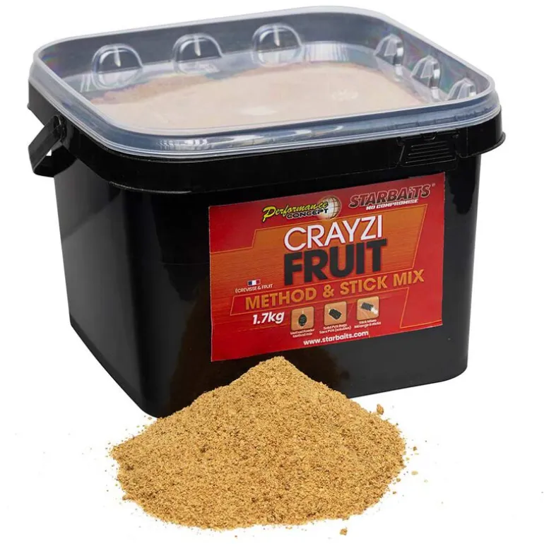Seau amorce Starbaits PC Crayzi Fruit Method and Stick Mix 1,7 kg