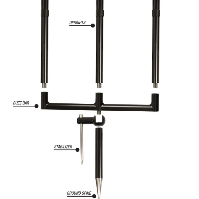 Support 3 cannes korda singlez alu black 3 surelevateur 6.5"