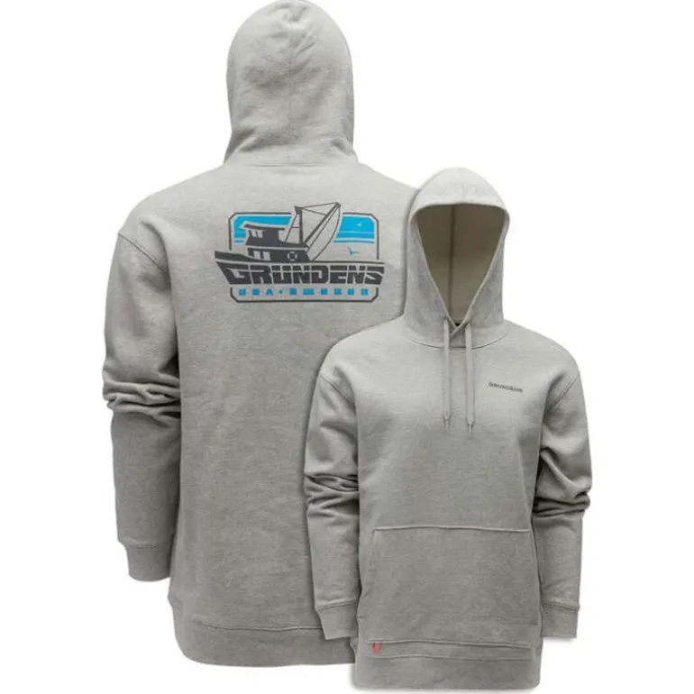 Sweatshirt Grundens Displacement Hoodie Commercial Boat Ahtletic Heather