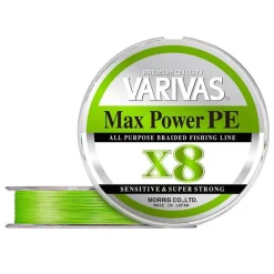 Tresse 8 brins Varivas MAX POWER PE X8 LIME GREEN 150M