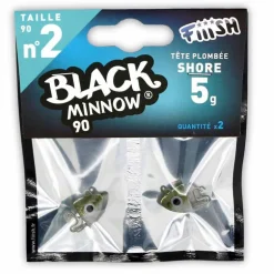 Tête plombée fiiish black minnow 90 shore 5g (x2)