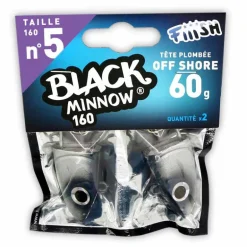 Tête plombée fiiish black minnow 160 off shore 60g (x2)